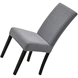 Housse de chaise pour chaises de salle à manger : la élastique se plie facilement pour un rangement pratique lorsqu'elle n'est pas utilisée