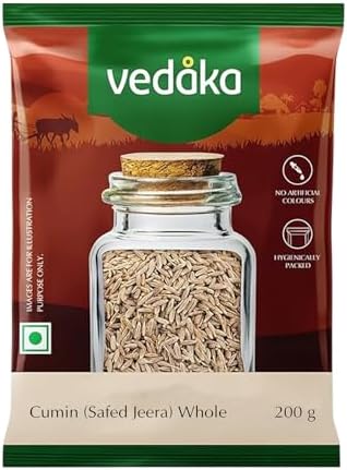 Vedaka Cumin (Safed Zeera) whole, 200 g : Amazon.in: Grocery & Gourmet ...
