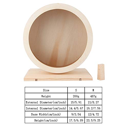 Hamster Loopwiel Stille Houten Beugel Huisdier Oefenwielen Speelgoed voor Egel Chinchilla Klein Dier (S/M)(M) - Image 4