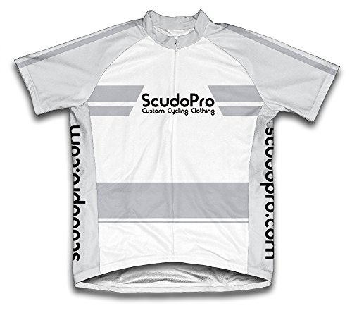 ScudoPro White Moisture Wicking Fabric Short Sleeve Cycling Jersey for Women - Size M