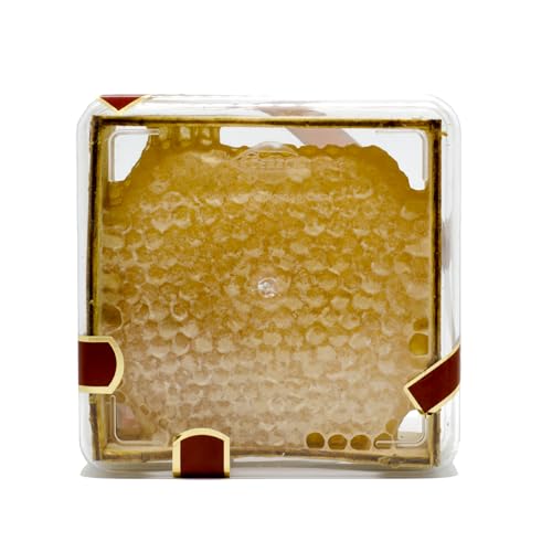 100% Natural Honeycombs Raw edible -Collected Directly from the Hive without Cutting, Filtering or Processing.- Unfiltered Wild Honeycomb - 100% Pure Turkish local Honey -Real Honey with Honeycomb - No Additives, No Preservatives (14 oz)