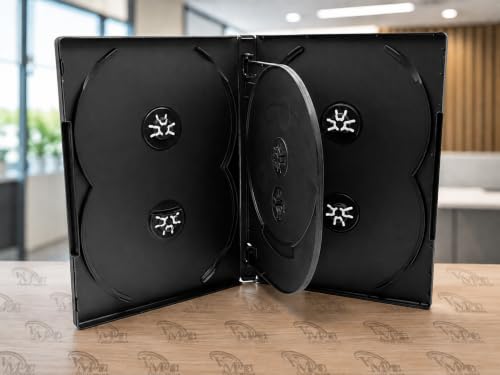 Caja de 6 vías para CD y DVD negro de 14mm que soluciona la falta de espacio y discos rayados
