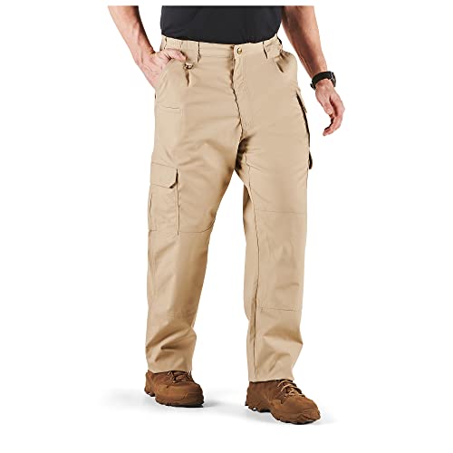 5.11 Tactical Men's Taclite Pro Work Pants, Lightweight Poly-Cotton Ripstop Fabric, 48 Unhemmed, Tdu Khaki, Style 74273L #TOP2