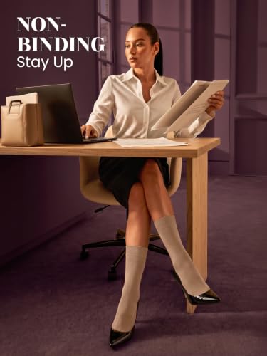 Image of Hugh Ugoli Womens Thin Soft Bamboo Dress Socks, Business, Crew, 3-6 Pairs