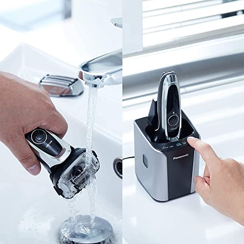 Panasonic Arc5 Electric Razor For Men, 5 Blades Shaver And Trimmer - Sensor Technology, Automatic Clean And Charge Station, Wet Dry, Silver #TOP6