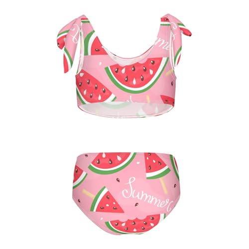 Girls Ice Cream Watermelon with Seeds Swimsuit Two Pieces Bikini Set Bathing Suits Swimwear Crop Top Swimsuit Set2