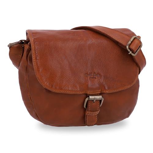 Gusti Leder Umhängetasche Stefanie - Handgefertigte Ledertasche Damen für Alltag & Freizeit - Elegante Leder Handtasche Damen aus Rindsleder