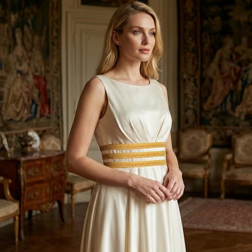 Elegaperma 14 Yards Gold Braid Trim, Gold Braided Trim For Sewing, Golds Fabric Trimming Ricrac Wave Design Polyester Decorative Trimming for Sewing Crafts Upholstery and Garment Embellishment Project