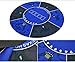 HUANGWUZ Round Poker Mat, Texas Hold'em Table Top for 6 Players, Professional Casino Layout, Folding with Carrying Bag(1.2 x 1.2 M)