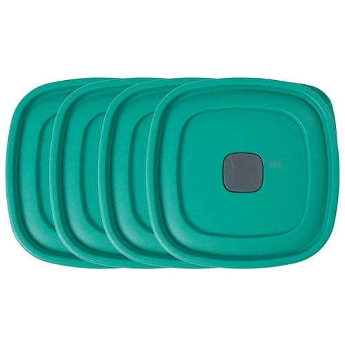Replacement Lids fits Rubbermaid Easy Find 3, 5 & 7-Cup Food Storage Containers, 6 1/2-Inch Plastic Vented Lids Covers, BPA-Free (4-Pack, Turquoise)