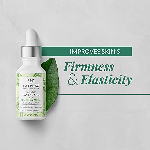 3Rd + Fairfax Beauty - Nourishing Facial Oil With Cucumber And Marula, Lightweight Face Oil For Women, Nourishing Face Oil, 2 Oz #TOP3