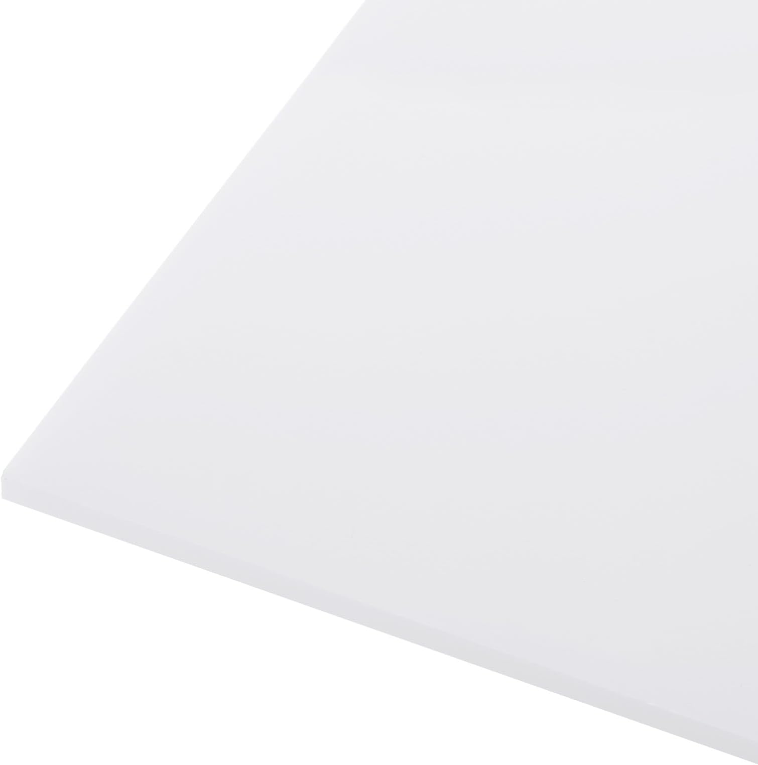Rebower 12" x 6" x 1/8" HDPE Plastic Sheet, High Density Polyethylene Sheet Cutting Board White Solid Block, [for DIY, Home Floor]