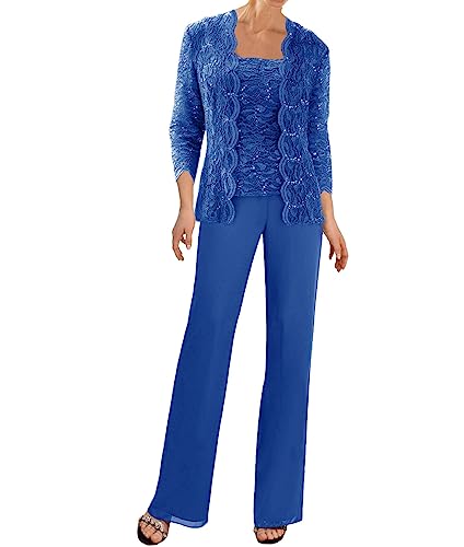 3-Pcs-Mother-of-Groom-Dress-Pant-Suit-Lace-Sequins-Formal-Evening-Gown-Dark-Blue
