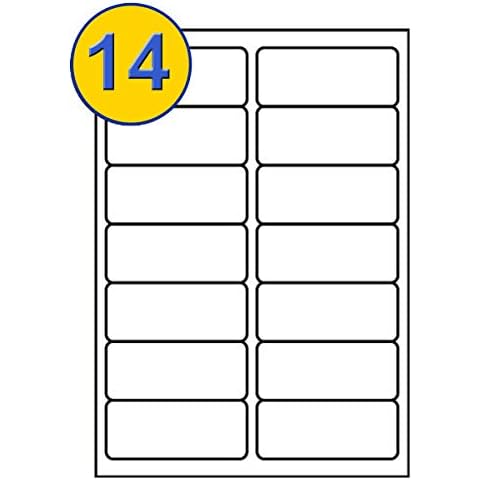 14 Labels Per Sheet A4 Address Labels Self Adhesive Mailing Labels for Postage Inkjet Laser Printers Printable Sticky Sheet Labels 99x38mm (25 Sheets) Cover