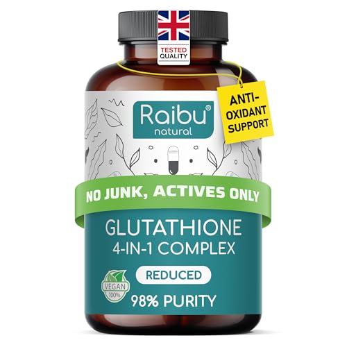 Glutathione Reduced - 98% Highly Purified - L Glutathione Supplement with NAC Alpha Lipoic Acid & L-Glycine - Antioxidant Support - from Fermentation Non-GMO - 900 mg per Serving 90 Vegan Capsules