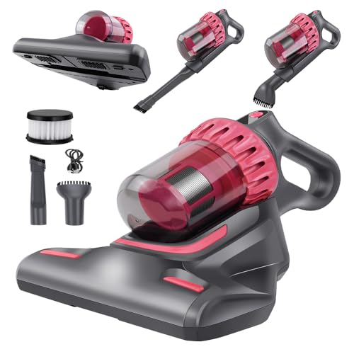 YouseaHome Aspiratore acaro con sensore di polvere e luce UV per la rimozione di acari della polvere, aspirapolvere antiacaro per materassi, letti, divani in tessuto, cuscini, tappeti