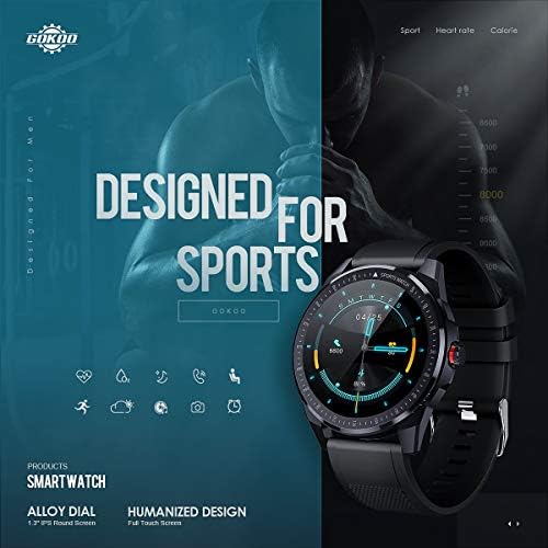 GOKOO Smart Watches for Men Heart Rate Sleep Monitor Smart Watch Full Touch  Screen Activity Tracker Breathing Train IP68 Waterproof Sport Smart Watch  Step Calorie Camera Music Control (Black) : Amazon.com.au: Electronics
