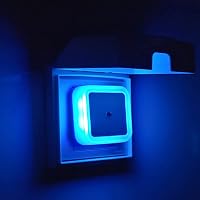 IOSICAM Éjszakai Fény Gyerekeknek 3 Darabos Szett - Kék LED Éjjeli Lámpa Alkonykapcsolóval Hálószobába 1