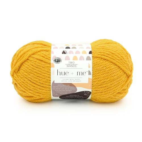 Image of Lion Brand Yarn, Hue + Me Chunky Yarn for Crocheting, Knitting, and Crafts, Sunflower, 1 Pack