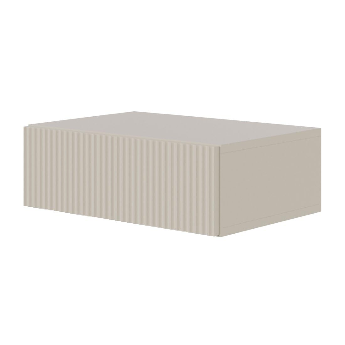 Selsey Nachttisch Hängend Veldio, 17 x 50 x 35,6 cm Graubeige | Nachtschrank, Beistellschrank, Beistelltisch, Mit Schublade