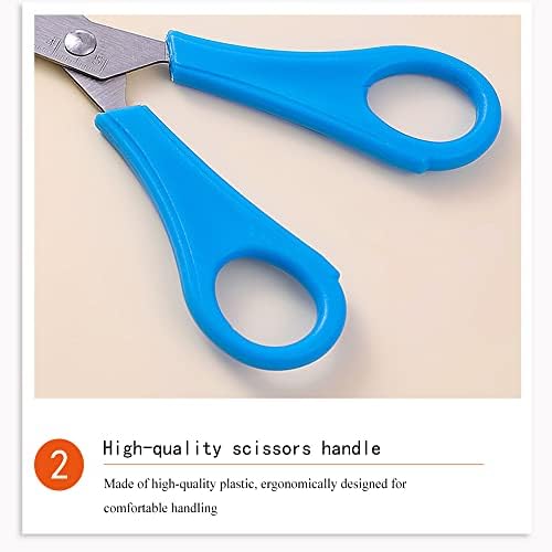 ManYing 12 Pcs Kids Scissors,Childrens Safety Scissors Blunt Tip Preschool Scissors Craft Scissors Handmade Scissors with cm-Scale for School Art Craft DIY Teaching Supplies