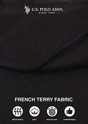 U.s. Polo Assn. Essentials Black Sweatpants For Women - Womens Sleep And Lounge Pants (Black With White Print, Large) #TOP4