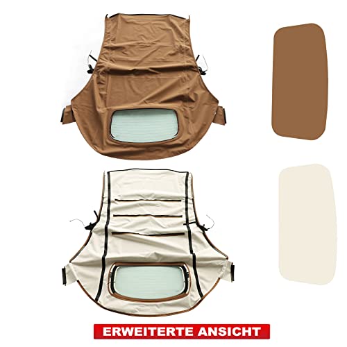 Frankberg Cabrioverdeck Softtop Verdeckbezug Braun Kompatibel mit New Beetle Cabriolet 1Y7 1.8L-2.5L 2002-2010 Replace# VWNB TAN-STF