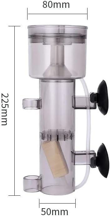 Aquarium Marine Fish Coral Tank Internal Hang On Air Driven Protein Skimmer with Wood Air Stone Tubing Plastic 600/800 L/H