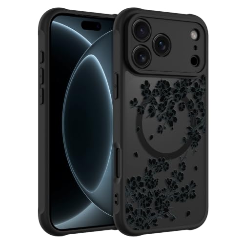 OOK Black Floral Flowers Phone Case Made for iPhone 18 Pro Max 6.9 Inch by OOK - Used condition - Image 6