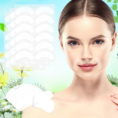 70 Pcs Eyebrow-Shaped Wrinkle Patches for Face, Smile Lines and Crow’s Feet