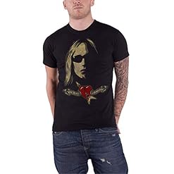 Tom Petty T Shirt Shades and Logo Heartbreakers Mens Black - Les Beatles, Paul McCartney, John Lennon, RIngo Starr, George Harrison