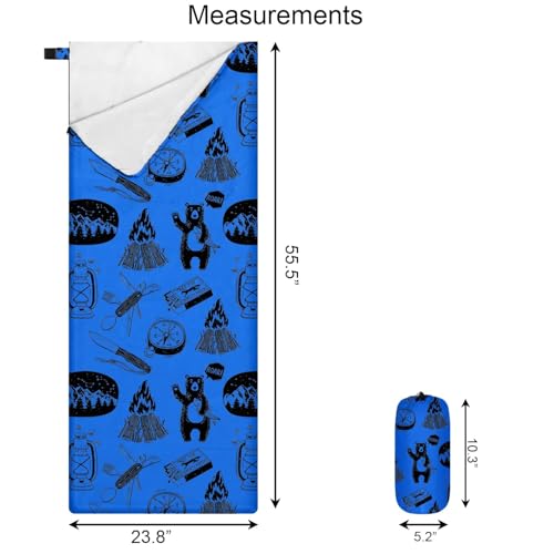 Saco de Dormir para Niños Ultraligero 3 Estaciones | 50F-70F para Interior/Exterior | Compacto y Ligero, Ideal para Camping y Pijamadas miniatura 3