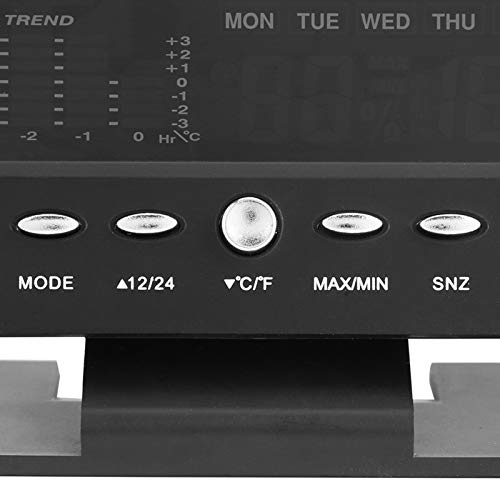 QANYEGN Termometro Meteorologico Digitale, Sveglia Digitale per Misuratore di Temperatura E umidità, Calendario Meteorologico Elettronico per Interni Adatto per Uso Domestico O Regali