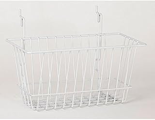 Basket fits Slat,Grid,Pegboard in White 12 W x 6 D x 6 D Inches