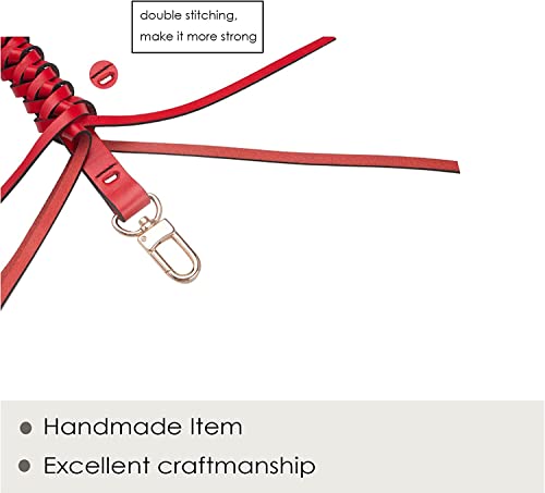 Senral Handbag Short Strap Replacement Top Braided Genuine Leather Handle Strap for Neonoe Bag Artsy,Beaubourg Hobo Noe Top Handle Strap Purse Making - Image 4