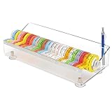 Marketlab Acrylic Medication Label Tape Dispenser Holds 24 Rolls 14in W x 6in D x 4in H
