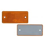 Aspöck 12x Rückstrahler gelb 90x40mm schraubbar E-Prüfzeichen