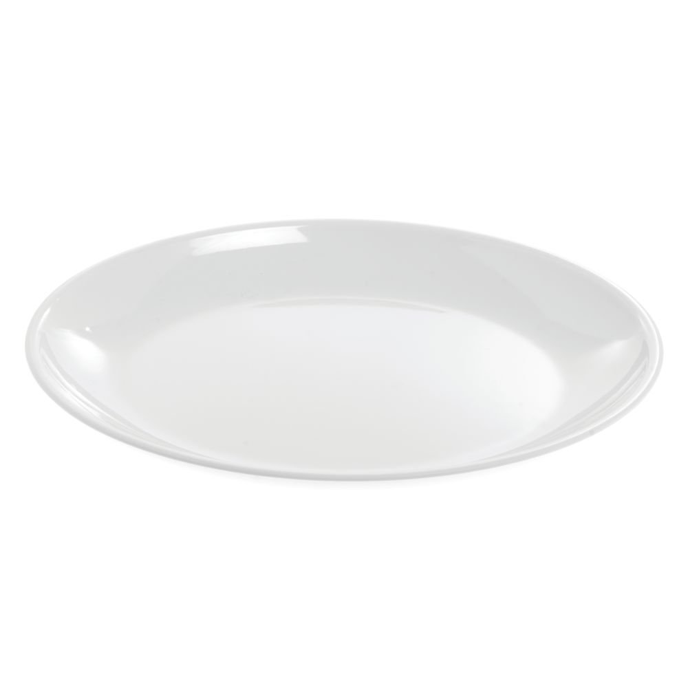 Shallow Serving Bowl White Melamine - 15"L x 13"W x 1 1/2"H by HUBERT – Melamine, White, Model H0128-WHITE