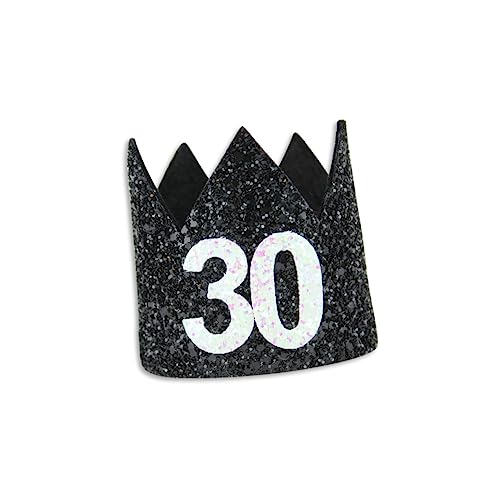 Zerodeko Cappellino Compleanno Adulto Glitterata Anni Decorazione Festa Accessorio Costume per Celebrazioni e Foto