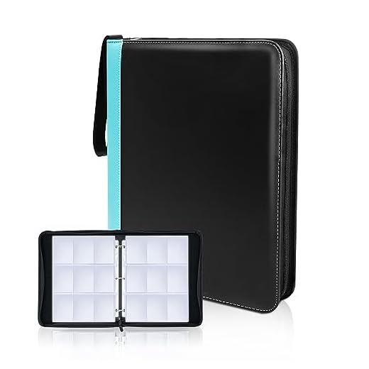 CLOVERCAT 9 Pocket Waterproof Trading Card Binder, Trading Album Display Holder, Expandable, 720 Double Sided Pocket Album, Compatible with Pokémon Cards, Yugioh, MTG and Other TCG