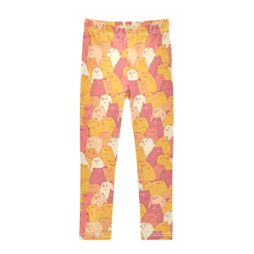 Special Capybara Colorful Girls Leggings Athletic Pants Tights Stretch Bottom