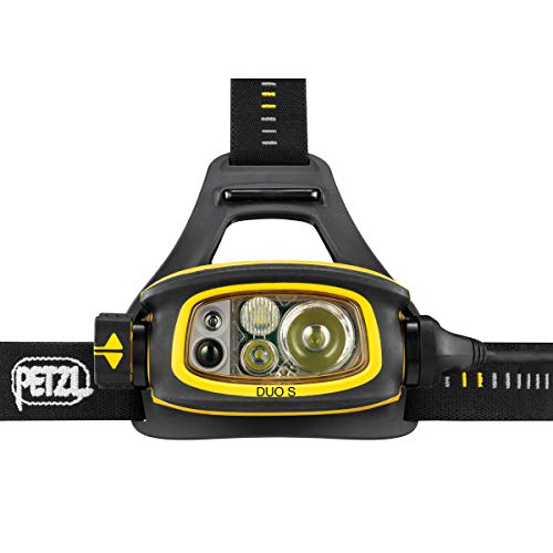 Petzl Unisex's Duo S (UK) Headlight, Black/Yellow, Taglia Unica