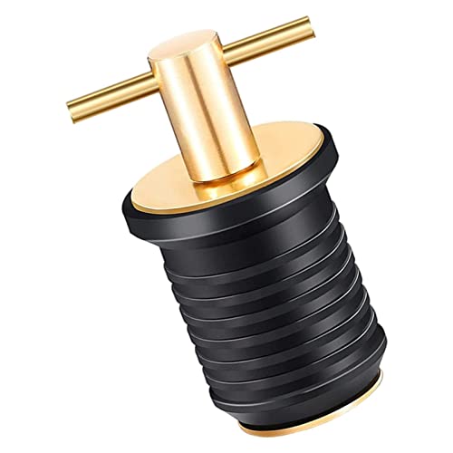 zalati Drain Plug for Boat T-handle Metal Screw with Rubber Cover for 19mm Kayak Yacht