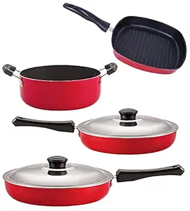 Nirlon nonstick Aluminium Utensils Set of 4 Pieces for Kitchen (FP11_FP13_GP24.5_CS24)