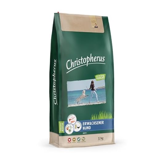 Christopherus Hundetrockenfutter mit Frischem Fleisch für Erwachsene Hunde Mittlerer bis großer Rassen, 12 kg