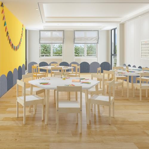 3D Wandpaneele,4 Stück 32x43cm Wandschutz Filz-Paneel Dekorative Wandpaneele Selbstklebend Antikollision Wandpolster für Schlafzimmer,Kinderzimmer (Dunkelgrau)