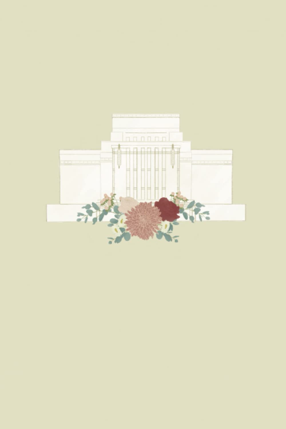 Laie Temple Floral Journal, Tan with Spring Bouquet