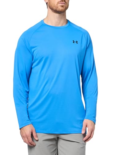 Under Armour Men's Tech 2.0 Long-Sleeve T-Shirt, (402) Blue Atlantis / / Black, Large Tall