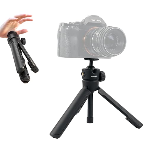 Mini Camera Tripod, One-Touch Quick Open & Fold, with 1/4" Screw Mount