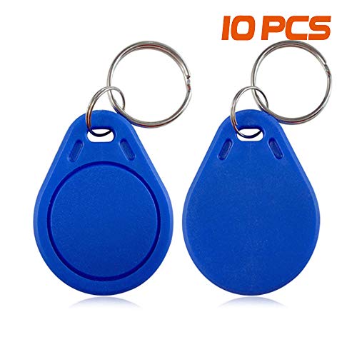 YAVIS Nähe 13.56MHz RFID Chips UID Changeable/veränderbare Keyfobs mit Transponder Token Tag MF 1k NFC-Tag wiederbeschreibbare Schlüsselanhänger beschreibbare Zutrittskontrolle Kopieren Karte (10)